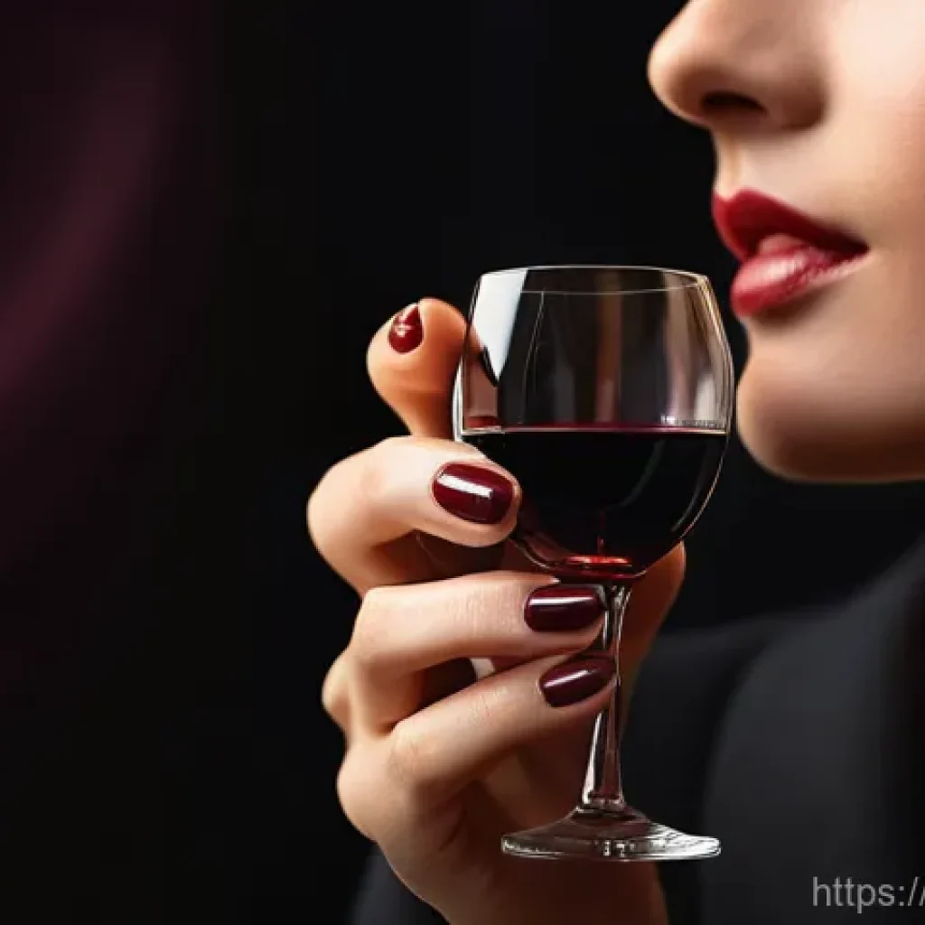가을 톤 네일 컬러 추천 - **Deep Bordeaux Elegance:**
    A close-up shot of elegant female hands, impeccably manicured with a...